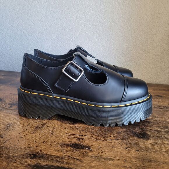 Dr. Martens Bethan Size US 7 Platform Mary Janes shoes Quad Retro T-Bar Chunky - Picture 1 of 6